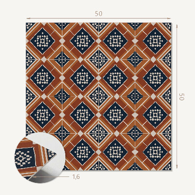 Quadratische wandpaneel Geometrisches Muster in Braun und Weiß