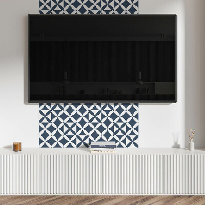 Quadratische wandpaneel selbstklebend Geometrische Blumen im modernen Stil