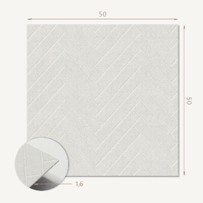 Quadratische wandpaneel Fischgräten-inspiriertes Design