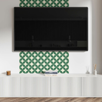 Quadratische wandpaneel selbstklebend Mesh-Blattmotiv