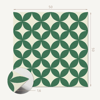 Quadratische wandpaneel selbstklebend Mesh-Blattmotiv