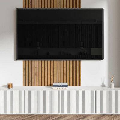Quadratische wandpaneel Vertikale Dielen im Holzdesign