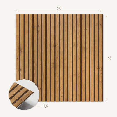 Quadratische wandpaneel Vertikale Dielen im Holzdesign