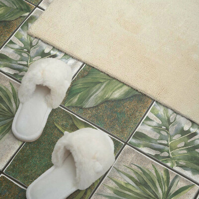 Quadratische wandpaneel Blatt-Fliesenmuster