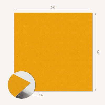 Quadratische wandpaneel Hellorange Farbe
