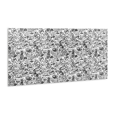 Wandpaneel Schwarz-Weiß-Abstraktion