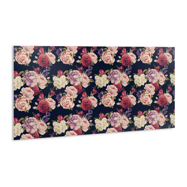 Wandpaneel Bunte Rosenblüten