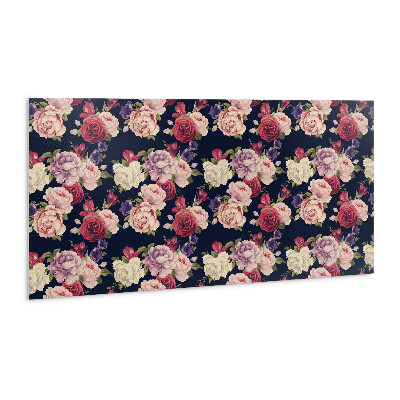Wandpaneel Bunte Rosenblüten