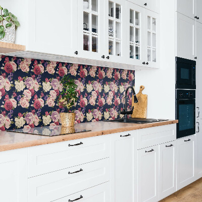 Wandpaneel Bunte Rosenblüten