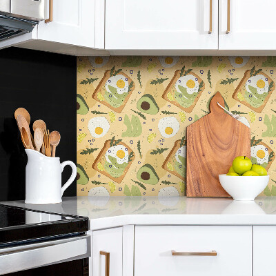 Wandverkleidung innen Toast mit Avocado und Ei