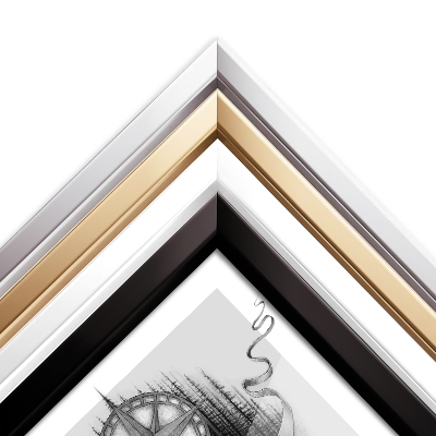 Zeitgemäßer gold Fotorahmen 50x50