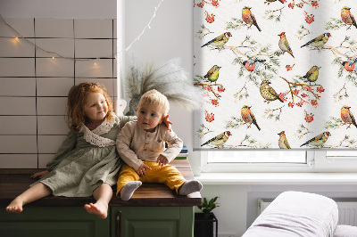 Rollo fenster Vögel auf den Zweigen