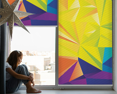 Fensterrollo Buntes Origami-Muster