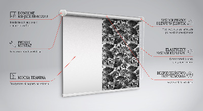 Rollo für fenster Graue Blätter