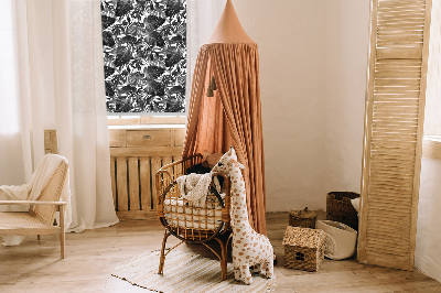 Rollo für fenster Graue Blätter