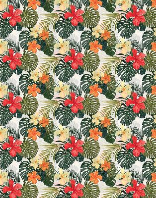 Rollo Tropische Blumen und Blätter