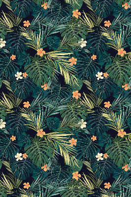 Rollo fenster Tropische Blätter und Blumen