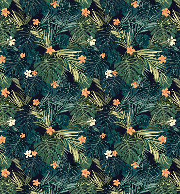 Rollo fenster Tropische Blätter und Blumen