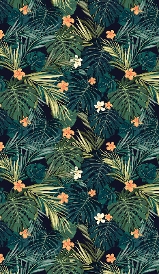 Rollo fenster Tropische Blätter und Blumen