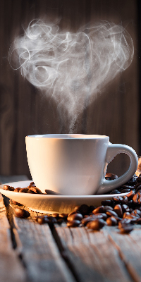 Rollo für fenster Eine Tasse Kaffee