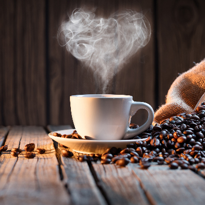 Rollo für fenster Eine Tasse Kaffee