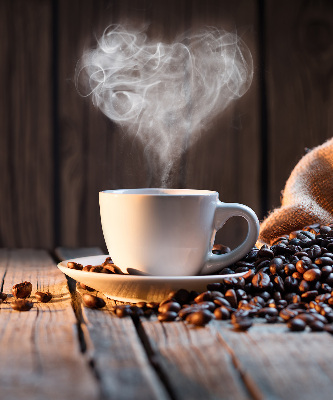 Rollo für fenster Eine Tasse Kaffee