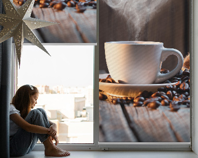 Rollo für fenster Eine Tasse Kaffee