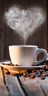 Rollo für fenster Eine Tasse Kaffee