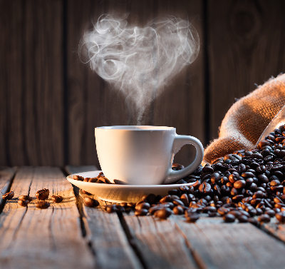 Rollo für fenster Eine Tasse Kaffee