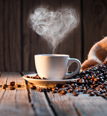 Rollo für fenster Eine Tasse Kaffee