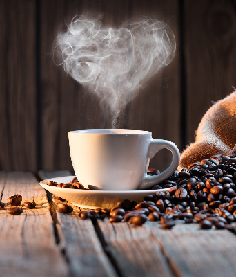 Rollo für fenster Eine Tasse Kaffee