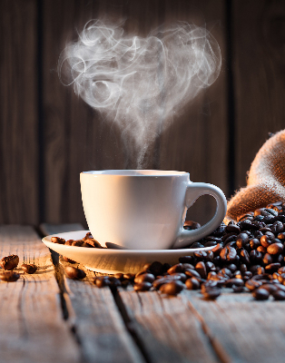 Rollo für fenster Eine Tasse Kaffee