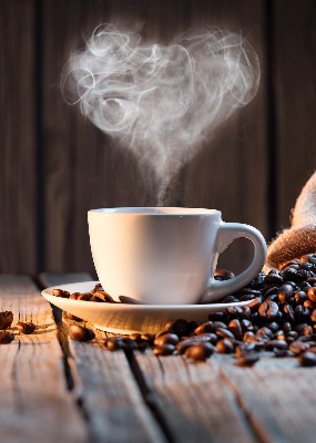 Rollo für fenster Eine Tasse Kaffee