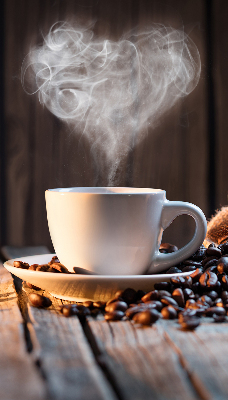 Rollo für fenster Eine Tasse Kaffee