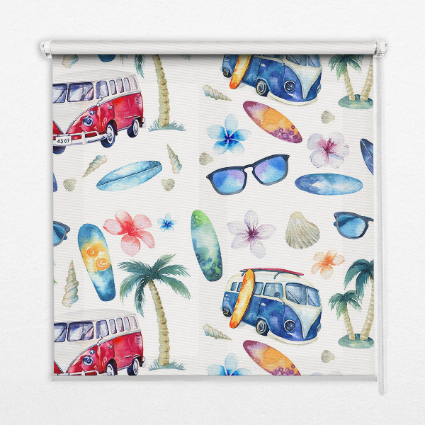 Rollo für fenster Hawaii-Autos und Palmen