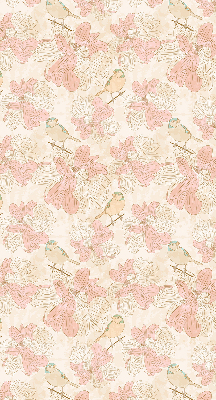 Verdunkelungsrollo Vögel zwischen Blumen