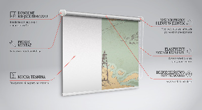 Fenster rollo Ozeankarte