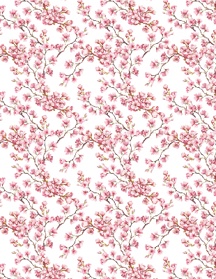Rollo für fenster Rosa Blütenblätter der Knospen am Baum
