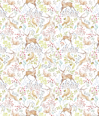 Verdunkelungsrollo Hirschvögel und Kaninchen