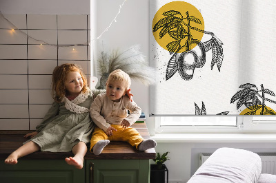 Rollo ohne bohren Früchte und gelbe Kreise