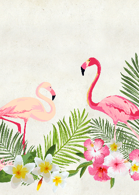 Rollo Flamingos auf den Blättern