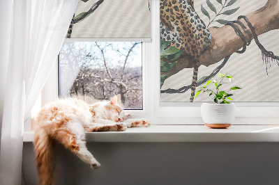 Rollo für fenster Geparden auf einem Ast