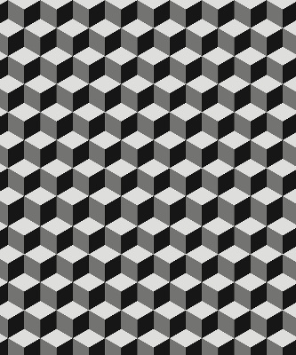 Verdunkelungsrollo 3D-Würfel