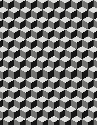 Verdunkelungsrollo 3D-Würfel