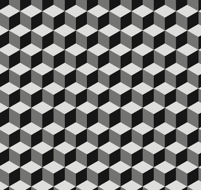 Verdunkelungsrollo 3D-Würfel