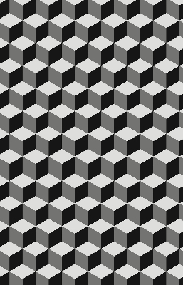 Verdunkelungsrollo 3D-Würfel