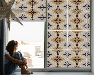 Fenster rollo innen Blume in einer Raute