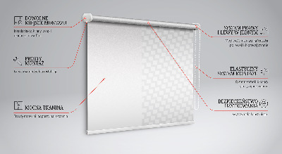 Fensterrollo innen Graue Quadrate