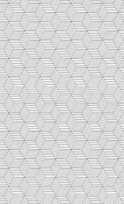 Verdunkelungsrollo 3D-Quadrate mit Streifen