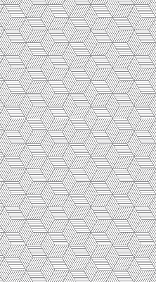 Verdunkelungsrollo 3D-Quadrate mit Streifen